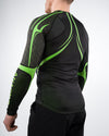 Anaconda Evolution Long Sleeve Rashguard in Black & Green for BJJ