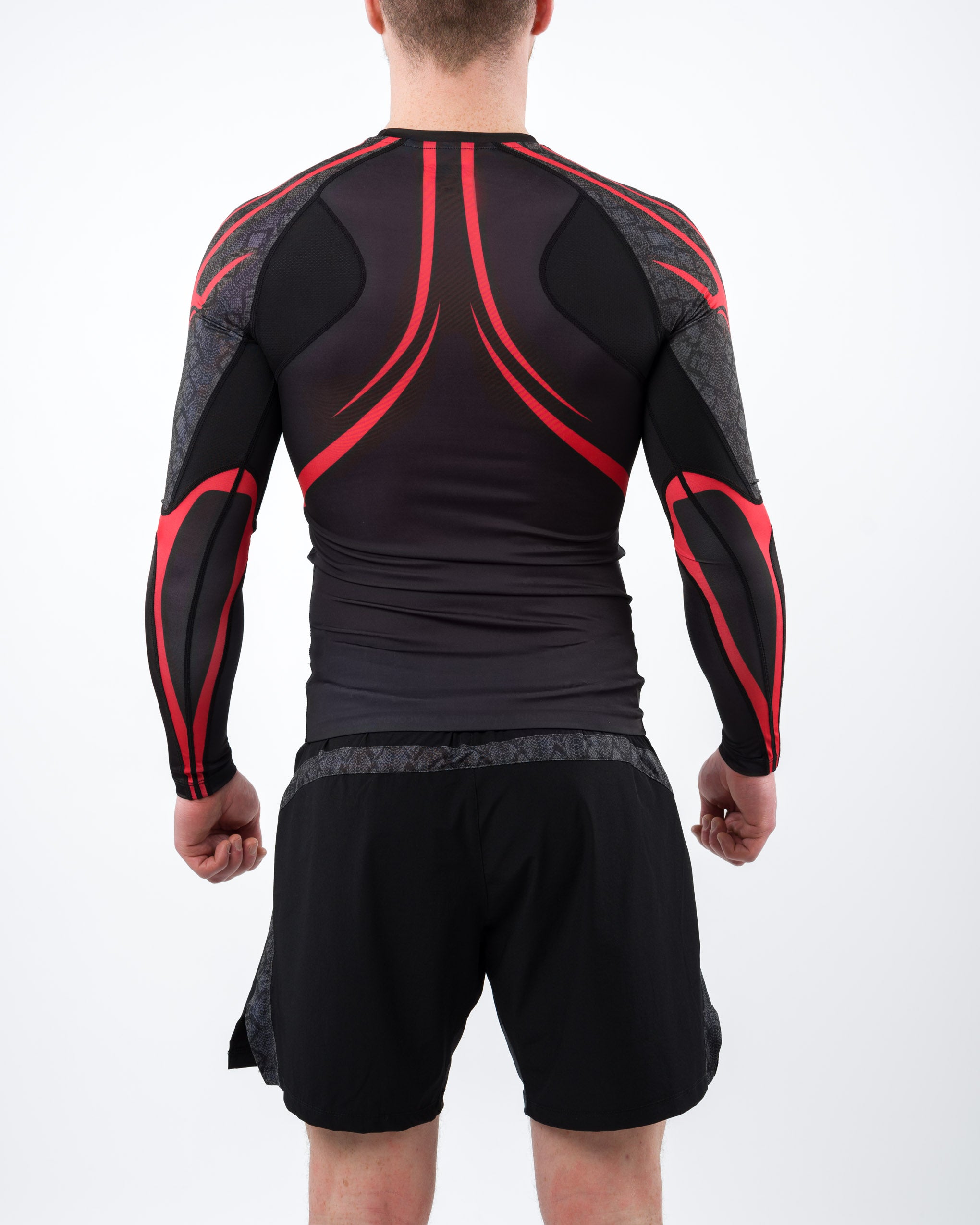 X-Vent Long Sleeve Rashguard Black Red – Anaconda Performance